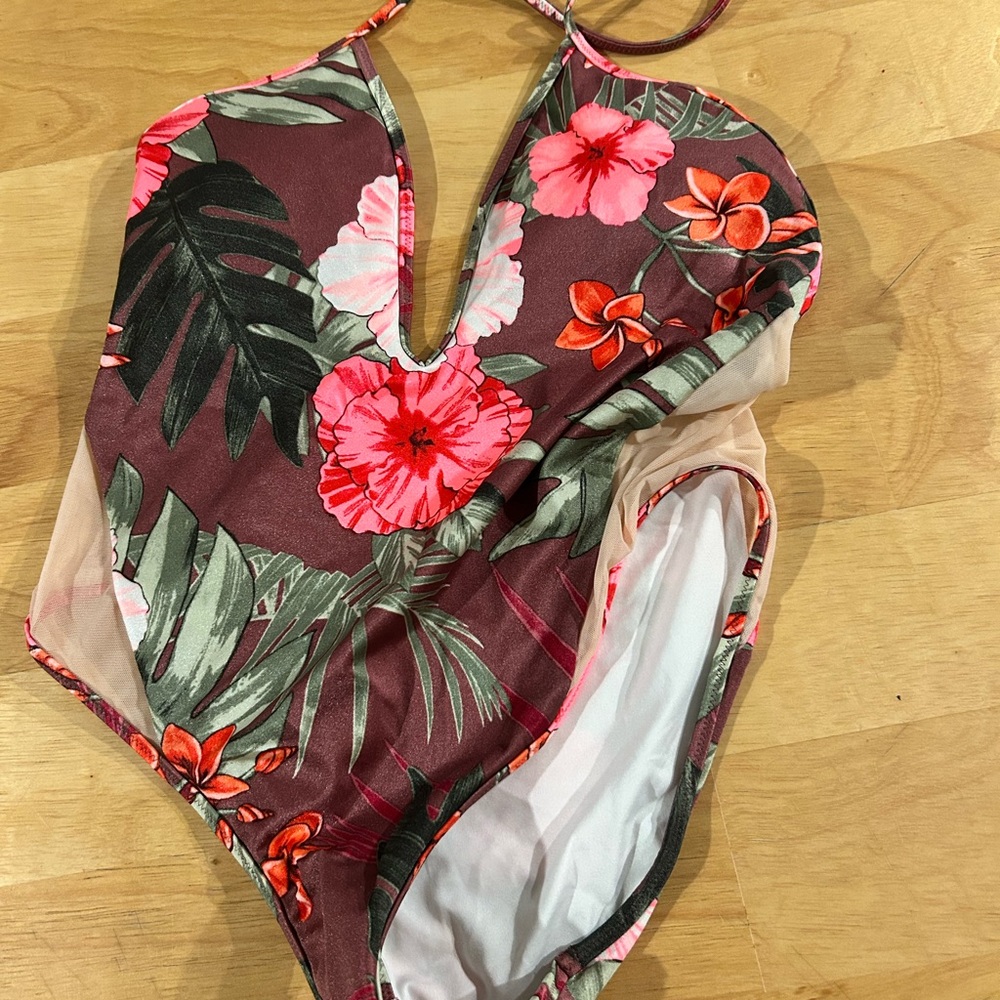 PINK Victoria's Secret Tropical Floral Kids One Piece